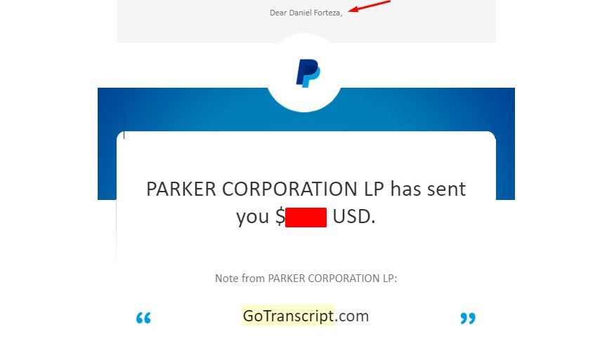 My first earning from GoTranscript